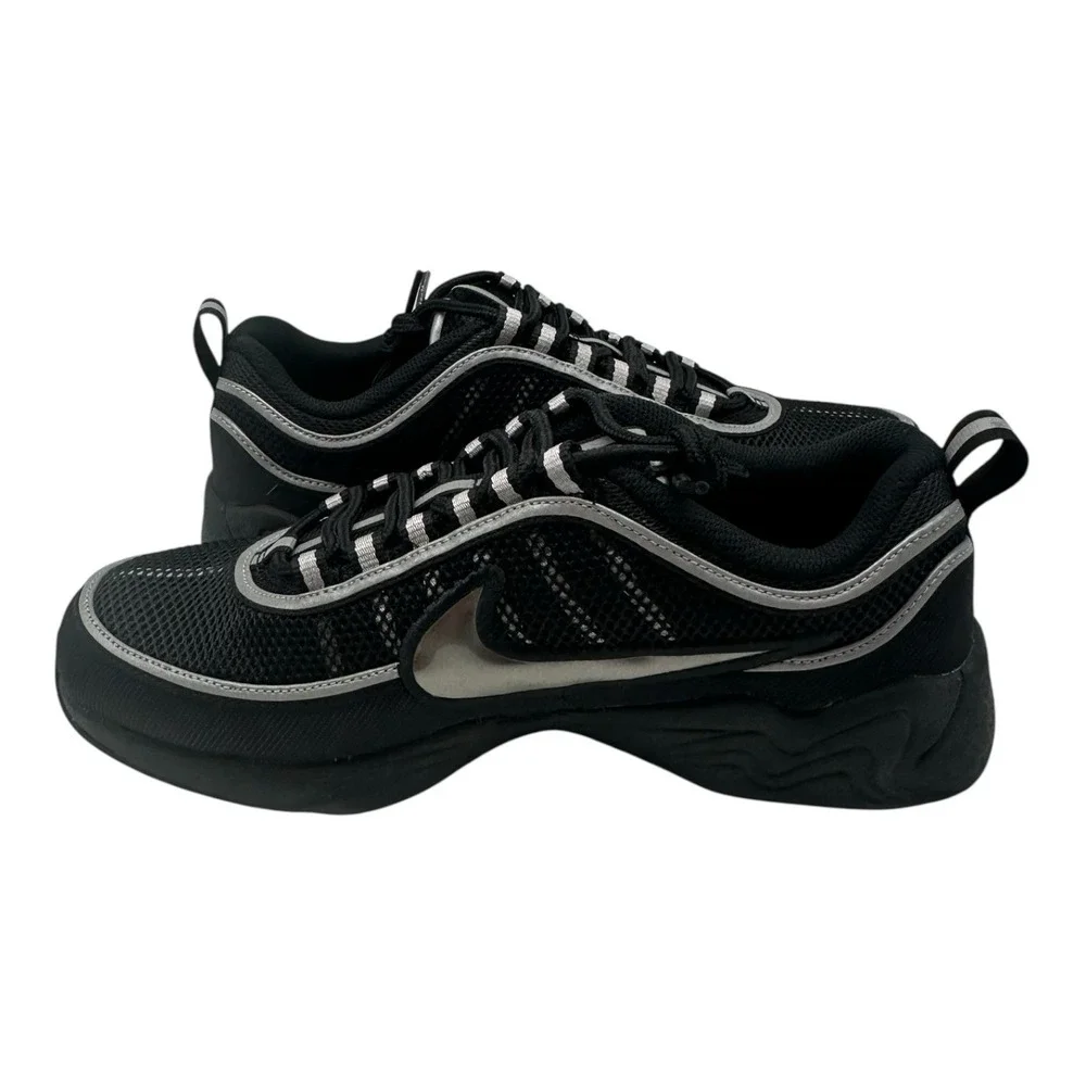 Nike Air Zoom Spiridon SP Shoes Size Mens 7‎ Womens 8.5 Black/Metallic Silver